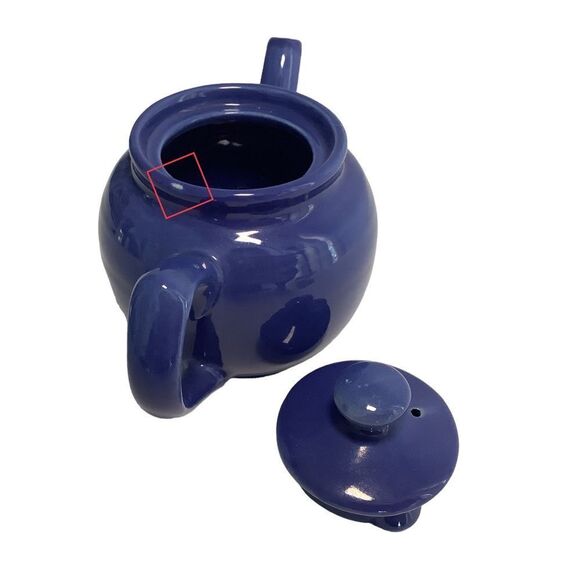 Blue Ceramic Teapot 12 oz Cottagecore - Picture 4 of 7